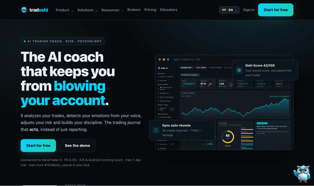 Tradoshi :Analyze trades, detect emotions, and adjust risk before trading