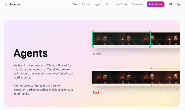 Mosaic : AI Agents for Video Editing 