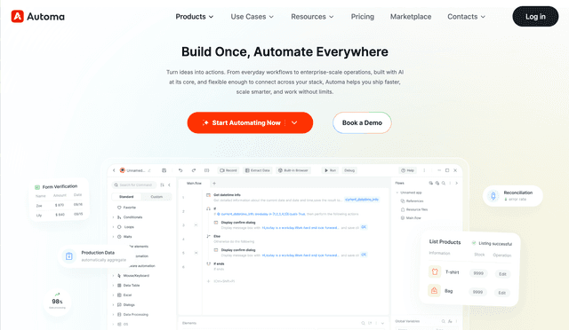 Automa : Automate Everything,RPA Meets AI