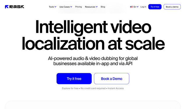 Rask AI Intelligent video localization at scale