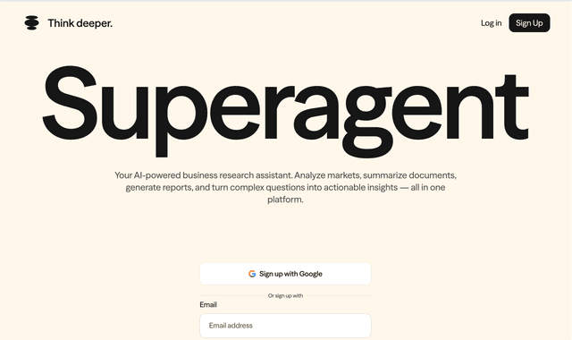 Superagent: Turn your business questions into boardroom-ready answers.