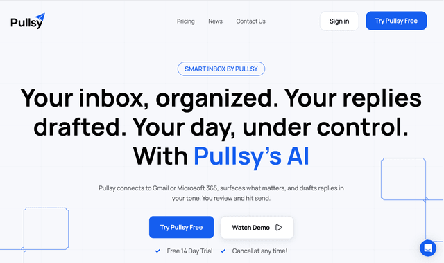 Pullsy: AI-powered inbox management for the modern professional.