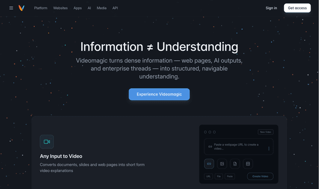 VideoMagic is an AI video creation platform