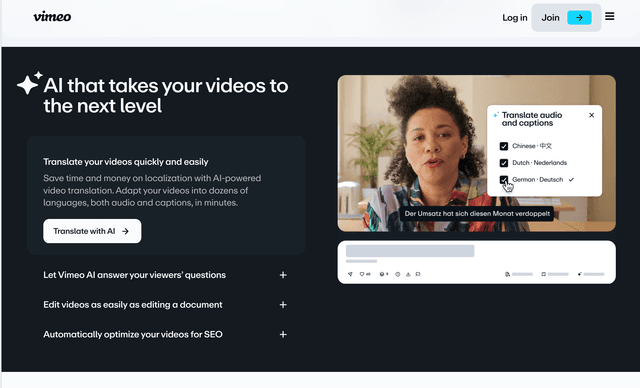Vimeo AI that takes your videos to the next level