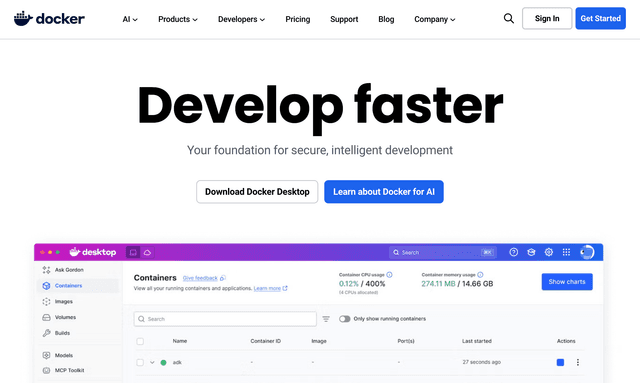 Docker Your foundation for secure, intelligent development