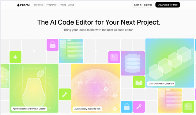 Pear AI The AI Code Editor for Your Next Project.