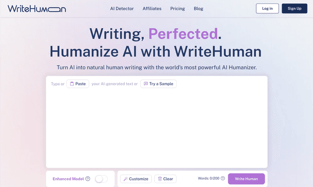 Writing, Perfected. Humanize AI with WriteHuman