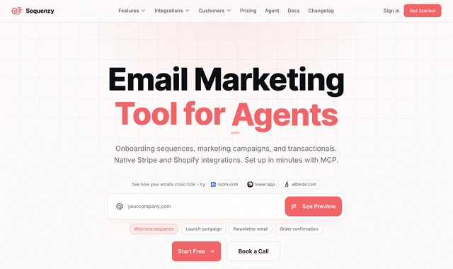 Sequenzy :Cursor for Marketing Emails