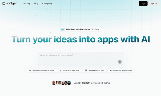  Softgen Turn your ideas into apps with AI