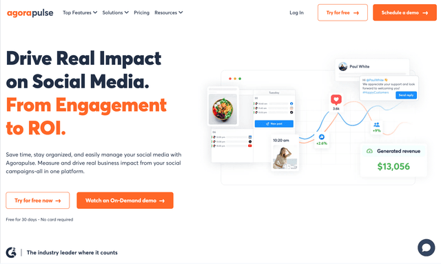 Agorapulse :Social media management software