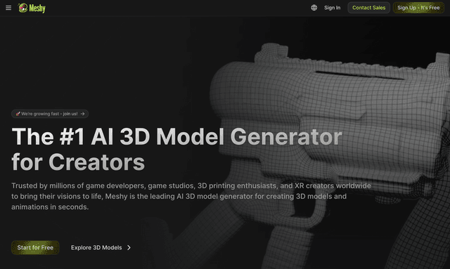 Meshy AI  3D Model Generator