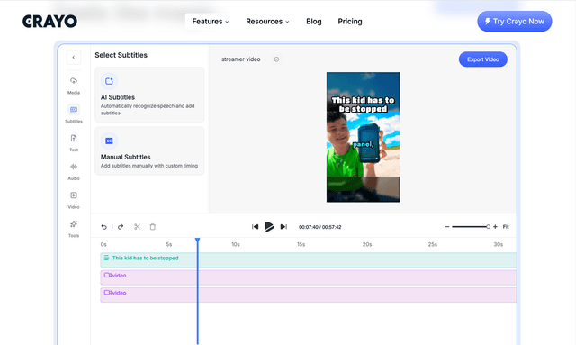 Crayo:  The AI Video Editor
