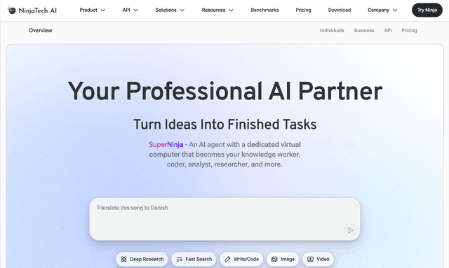  Ninja Tech AI Ultimate AI Vibe Coder, AI Website Builder & Personal Assistant