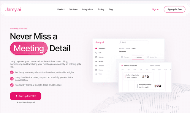Jamy AI: AI Meeting Assistant 