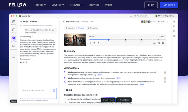 Fellow : Your Secure AI Meeting Assistant