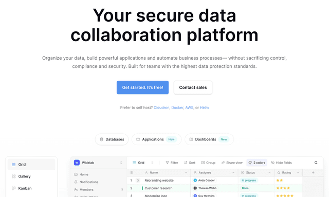Baserow:Your secure data collaboration platform