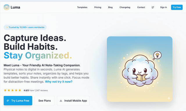 Lumanote : Capture Ideas. Build Habits. Stay Organized.