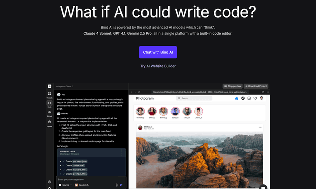 Create Wordpress plugins, Landing pages, Full stack web applications with AI