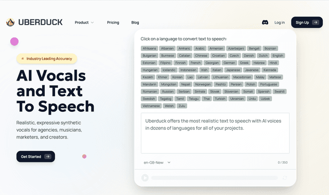 Uberduck is an AI audio platform