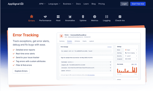 AppSignal: Monitor with ease. Code with confidence.