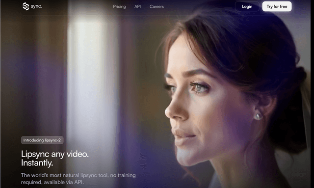 Sync Lipsync any video. Instantly.