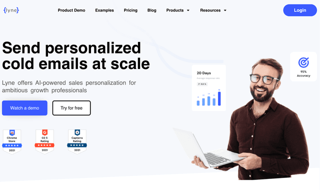 Lyne.ai: Your personalized intro line writer for your cold emails. 