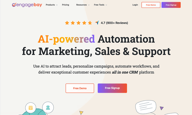 Engage Bay: AI-powered Automation for Marketing, Sales & Support