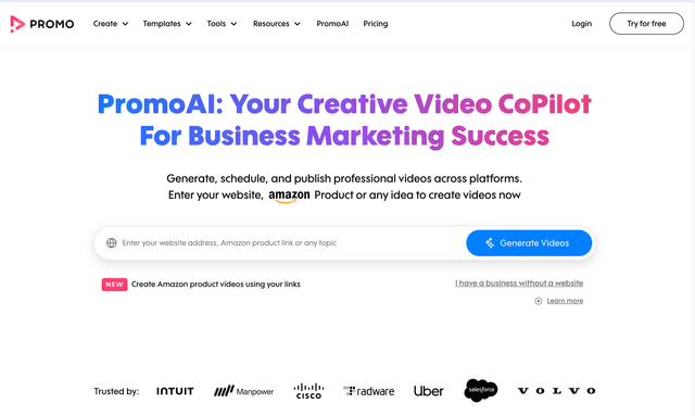 Promo AI: your creative video copilot for business marketing success