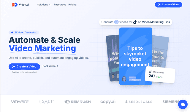 Vidon.ai: Turn any content into an engaging video