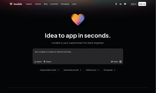 Create apps and websites by chatting with AI