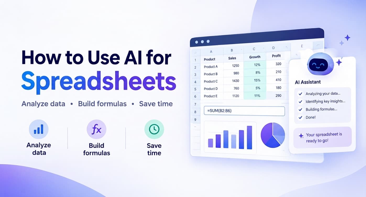 How to Use AI for Spreadsheets  Analyze Data, Build Formulas, and Save Time