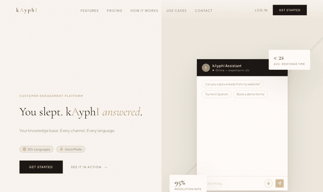 Kayphi :Deploy an AI chatbot that learns your knowledge base and converts