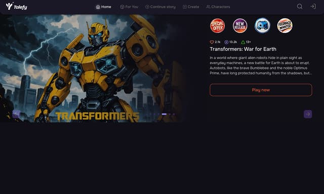Talefy : Create Interactive Stories Online