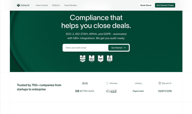 Comp AI :Compliance that helps you close deals.
