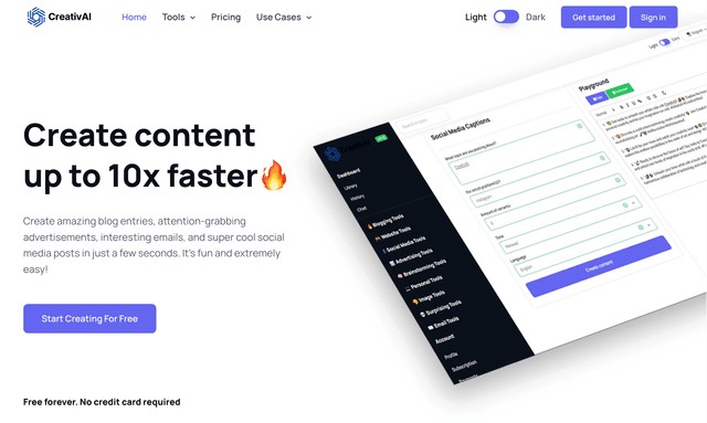 Creativai AI : Create content up to 10x faster