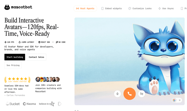 Mascotbot :Build Interactive Avatars