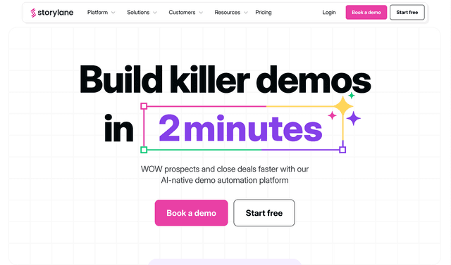 Storylane WOW prospects and close deals faster with our AI-native demo automation platform