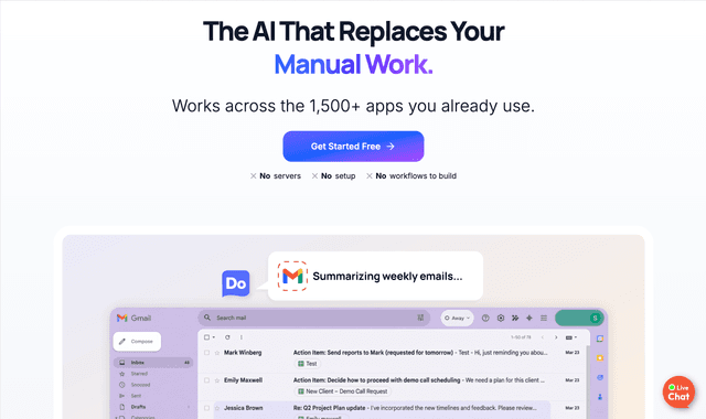 Domywork :The AI That Replaces Your Manual Work.
