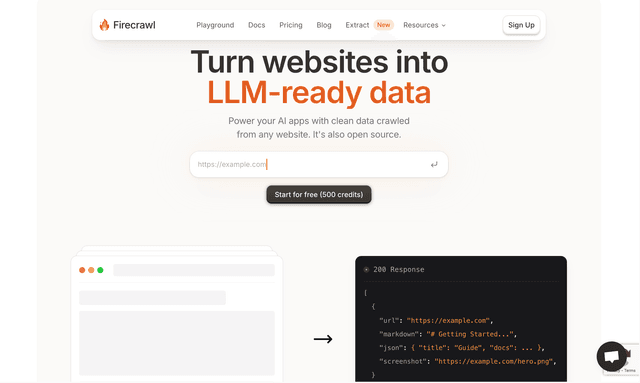 Firecrawl :Turn websites into LLM-ready data