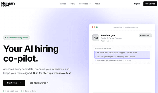 Human Flow: AI-powered recruitment platform