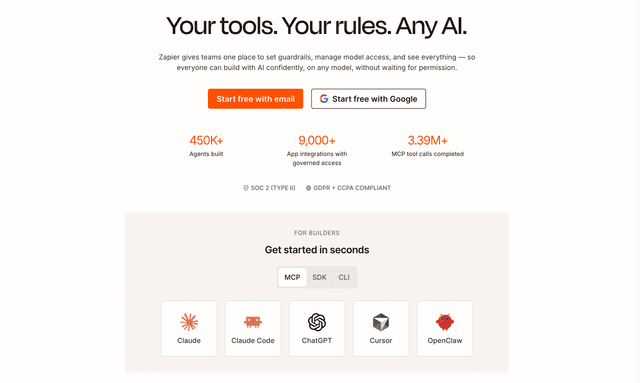 Zapier: Get your software working together, automatically.