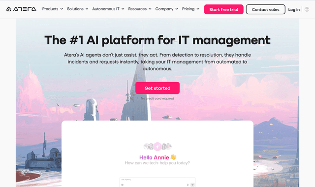 Atera:  AI platform for IT management