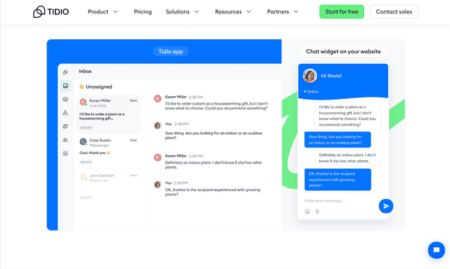 Tidio: Resolve customer requests instantly with AI customer service