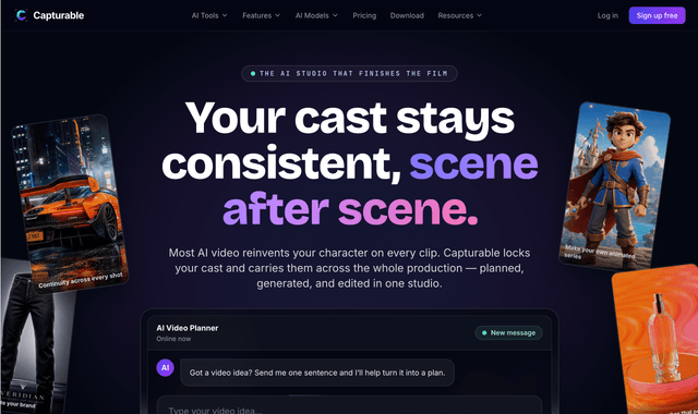Capturable AI :Your cast stays consistent, scene after scene.