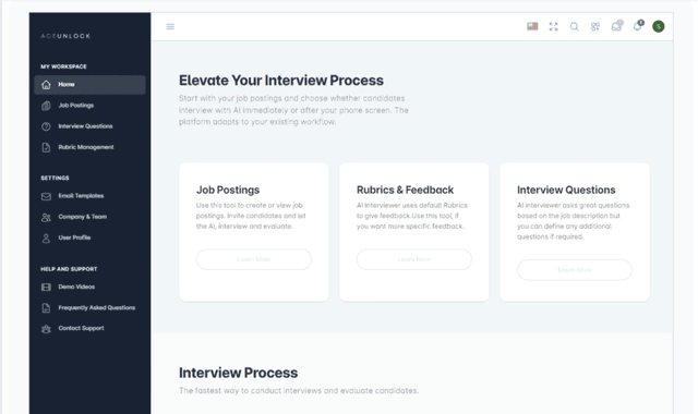 Aceunlock AI :Real-time AI interviews for fast, consistent, first-round candidate screening. 