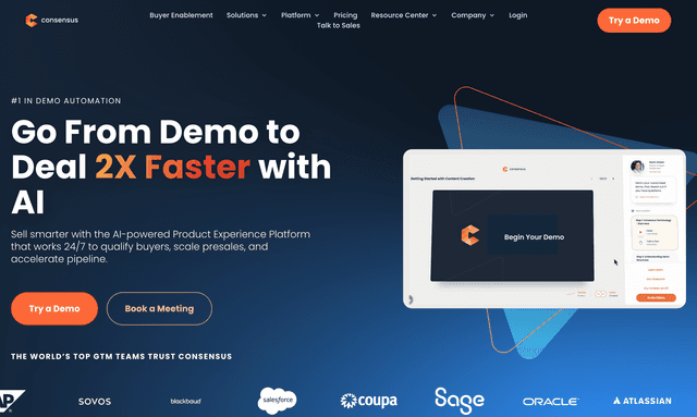 Consensus Go From Demo to Deal 2X Faster with AI