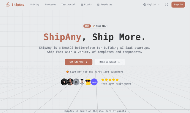 ShipAny, Ship More.