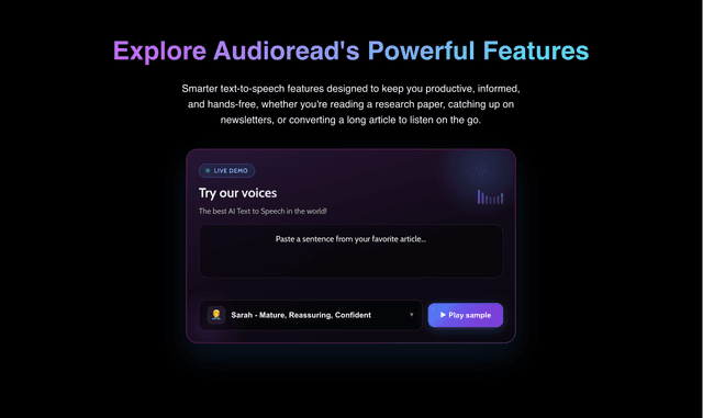 Audioread :Listen to any web article in your podcast player