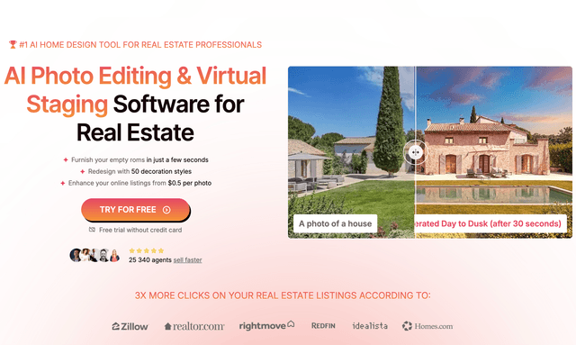 Instantdeco AI Photo Editing & Virtual Staging Software for Real Estate