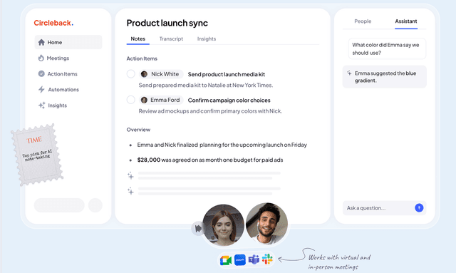 Circleback: AI-powered notes, action items, automations, and search